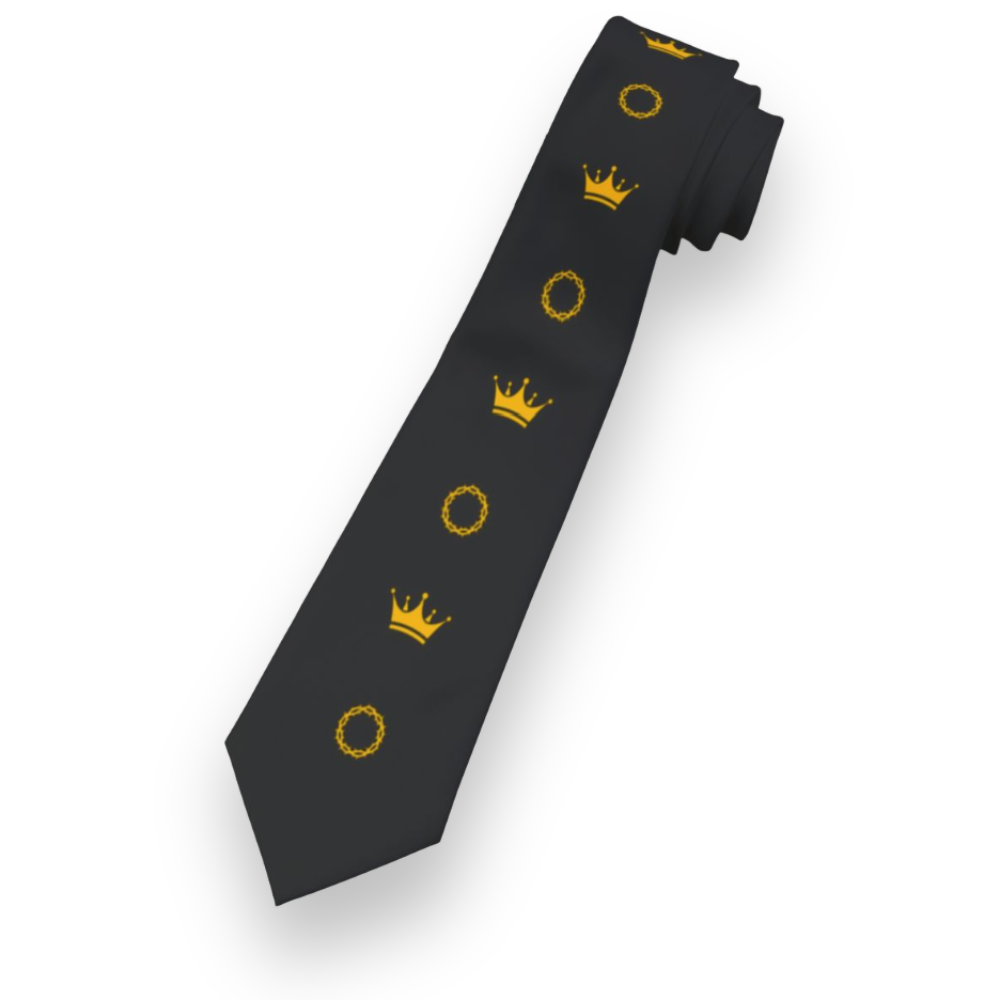 Thorns & Crown Necktie (Black & Gold 'Elegance' Edition)